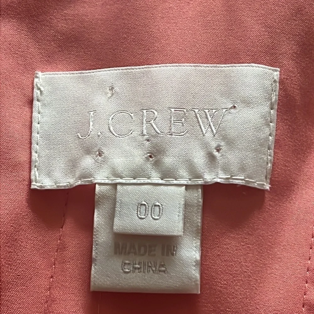 J. Crew 100%‎ Silk above the knee sleeveless textured formal dress Sz 00